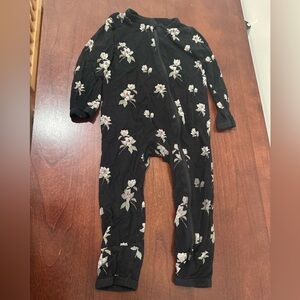 KyteBaby black magnolia romper, 18 mo